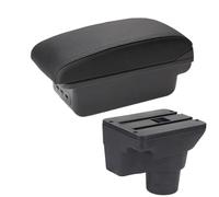 YUQUDGELKY Para Kia Para Rio 4 Reposabrazos Para Kia Para Rio Para X-Line Caja Reposabrazos 2016 2017-2021 Accesorios Auto Detalles Interiores(B2 línea negra 3USB)