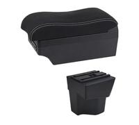 YUQUDGELKY Para KIA Para Rio 5 2012 2013-2019 Caja De Reposabrazos Auto Reposabrazos De Piel Caja Almacenamiento Consola Central(Línea Blanca E2)