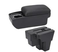 YUQUDGELKY Para KIA RIO Caja Reposabrazos Para STONIC Para Rio Lx Para Cerato 2015 2016 2017-2024 Almacenamiento Reposabrazos Coche(C3 Negro blanco SIN USB)