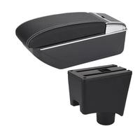 YUQUDGELKY Para Lada Para LARGUS Caja Apoyabrazos Auto Caja Almacenamiento Detalles Interiores Accesorios Auto(D3 Negro blanco Sin USB)