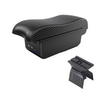 YUQUDGELKY Para Lada Para Vesta SW Cross Sport Caja De Brazo De Consola Central Caja De Almacenamiento Con Interfaz USB Portavasos(B3 Negro blanco 3USB)