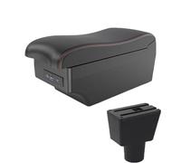 YUQUDGELKY Para LADA Para XRAY Reposabrazos Caja Central Dedicado Retrofit Interior Con USB Accesorios Coche(A1 Negro rojo 7USB)