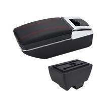 YUQUDGELKY Para Mahindra Para Bolero Caja Descansabrazos Universal Modificación Almacén Central Auto Accesorios(A1 Negro rojo SIN USB)