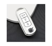 YUQUDGELKY Para Mazda 2 3 6 Para Atenza Para Axela Para Demio CX-5 CX-3 CX-7 CX-9 Funda Llave Coche TPU Carcasa Cubierta Bolsa Llavero(BLANCO,3 Button)