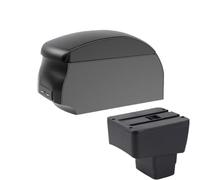 YUQUDGELKY Para Mazda 2 CX-3 CX3 Skyactiv Versión Para CX-3 Caja De Almacenamiento De Brazo De Auto Accesorios De Auto Carga USB(A2 Black single)