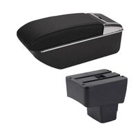 YUQUDGELKY Para Mazda CX-3 Reposabrazos Retrofit Para Mazda 2 Skyactiv Version Para CX-3 Reposabrazos Auto Caja Almacenamiento Accesorios Auto Carga Con USB(D2 Línea negra Sin USB)