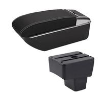 YUQUDGELKY Para Mazda CX-3 Reposabrazos Retrofit Para Mazda 2 Skyactiv Version Para CX-3 Reposabrazos Auto Caja Almacenamiento Accesorios Auto Carga Con USB(D3 Negro blanco Sin USB)