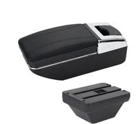 YUQUDGELKY Para MG Para ZS Reposabrazos De Coche Caja De Almacenamiento Central Accesorios Coche Interior Kit Retrofit Con USB Y Portavasos(A2 línea negra Sin USB)