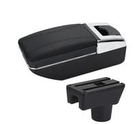 YUQUDGELKY Para Mitsubishi Para Attrage Mirage Caja Reposabrazos Para Mitsubishi Para Space Star Caja De Almacenamiento Reposabrazos Auto(A2 línea negra Sin USB)