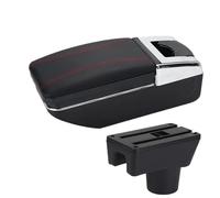 YUQUDGELKY Para Mitsubishi Para Attrage Mirage Caja Reposabrazos Para Mitsubishi Para Space Star Caja De Almacenamiento Reposabrazos Auto(A1 Negro rojo SIN USB)