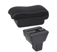 YUQUDGELKY Para N&issan Para Kicks Caja De Brazo 2016 2017 2018-2024 Caja De Almacenamiento De Consola Central Piezas De Retrofit Interior(B3 Negro blanco 3USB)