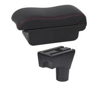 YUQUDGELKY Para N&issan Para March Ara Micra K13 MK4 IV 2010-2023 Para Sunny Caja De Almacenamiento De Descansabrazos Central(C2 Línea roja)