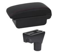 YUQUDGELKY Para N&issan Para March Ara Micra K13 MK4 IV 2010-2023 Para Sunny Caja De Almacenamiento De Descansabrazos Central(C1 Línea Roja)