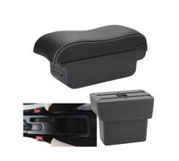 YUQUDGELKY Para N&issan Para Note E-Power Caja De Descansabrazos Para N&issan Para Note 2016-2022 Caja De Almacenamiento Central Retrofit Interior(B3 Negro blanco 3USB)