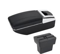 YUQUDGELKY Para N&issan Para Note E-Power Caja De Descansabrazos Para N&issan Para Note Caja De Almacenamiento Central Retrofit Interior Carga USB(A2 línea negra Sin USB)