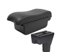 YUQUDGELKY Para N&issan Para Sunny Reposabrazos Para N&issan Para March Para Micra K13 2010-2022 Caja De Almacenamiento Para Brazo(A1 Negro rojo SIN USB)