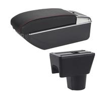 YUQUDGELKY Para N&issan Para Terrano 3 2012 2013 2014 2015 2016 2017 2018 Caja De Descansabrazos Para Coche Caja De Almacenamiento Piezas(B1 Negro rojo 7USB)