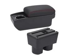 YUQUDGELKY Para N&issan Para Tiida C11 Caja Reposabrazos Para N&issan Para Tiida Para Latio Para Sylphy Caja Almacenamiento Auto Portavasos(B1 Negro rojo 6USB)