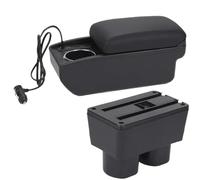 YUQUDGELKY Para N&issan Para Tiida C11 Caja Reposabrazos Para N&issan Para Tiida Para Latio Para Sylphy Caja Almacenamiento Auto Portavasos(A2 Carga rápida)