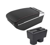 YUQUDGELKY Para N&issan Para Tiida C11 Para Latio Para Sylphy Caja De Brazo Para Auto Almacenamiento Central Interior Accesorios Para Auto(A1 Negro rojo 7USB)