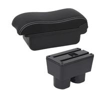 YUQUDGELKY Para N&issan Para Tiida C11 Reposabrazos Para Sylphy Para Tiida Para Latio Caja Reposabrazos Auto Caja Reposabrazos Central Interior(C3 Negro blanco SIN USB)