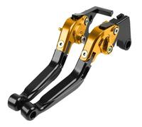 YUQUDGELKY Para NSR125 NSR 125 1988-1990 1989 Accesorios De Motocicleta Manija De Freno Ajustable Plegable Extensible Palancas De Embrague(Gold black)