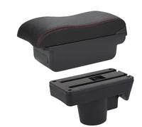 YUQUDGELKY Para Opel Para Astra Caja De Descansabrazos Para Astra H 2006-2011 Caja De Almacenamiento De Superficie Curva Para Descansabrazos De Coche(C1 Negro rojo SIN USB)