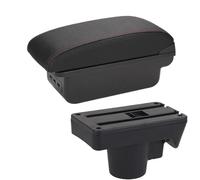 YUQUDGELKY Para Opel Para Astra Caja Reposabrazos Para Astra H Reposabrazos Auto 2008-2011 Interior Detalles Retrofitting Accesorios Auto Caja Almacenamiento USB(B1 Negro rojo 3USB)