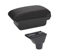 YUQUDGELKY Para Opel Para Meriva Caja Apoyabrazos Consola Central Soporte Brazo/codo Estuche Almacenamiento(A-Black red line)