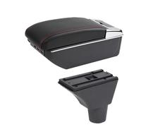 YUQUDGELKY Para Opel Para Meriva Caja De Reposabrazos Coche Caja De Almacenamiento Pieza De Retroadaptación Interior Accesorios Coche(C1 línea roja 7USB)