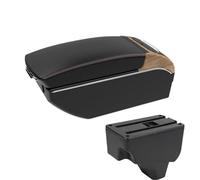 YUQUDGELKY Para Peugeot 2008 Caja Reposabrazos Para Peugeot 208 2019-2024 Reposabrazos Auto Caja Almacenamiento Con Interfaz USB(Negro rojo Sin USB)