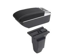 YUQUDGELKY Para Peugeot 206 Cc Reposabrazos Caja De Almacenamiento Central Retrofit Interior Carga USB(B línea blanca SIN USB)