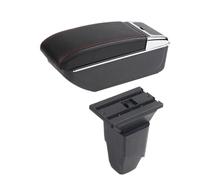 YUQUDGELKY Para Peugeot 206 Cc Reposabrazos Caja De Almacenamiento Central Retrofit Interior Carga USB(B línea roja SIN USB)