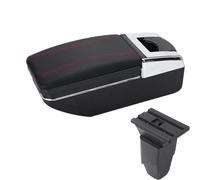 YUQUDGELKY Para PEUGEOT 206 Para 206 Cc Cabrio Reposabrazos Coche Caja De Almacenamiento Accesorios Coche Interiores(A1 Negro rojo SIN USB)