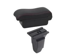 YUQUDGELKY Para Peugeot 206 Reposabrazos Para Peugeot 206 207 CC Cabrio Reposabrazos Auto(A2 Black red NO USB)