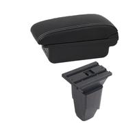 YUQUDGELKY Para Peugeot 206 Reposabrazos Para Peugeot 206 207 CC Cabrio Reposabrazos Auto(B1 Negro blanco 3USB)
