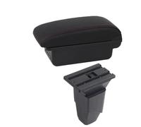 YUQUDGELKY Para Peugeot 206 Reposabrazos Para Peugeot 206 207 CC Cabrio Reposabrazos Auto(B1 Negro rojo 3USB)