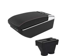 YUQUDGELKY Para Peugeot 208 2012-2018 Reposabrazos Central Caja De Almacenamiento Accesorios De Coche Piezas De Retrofit Soporte Auto Cenicero(A1 Negro rojo 7USB)