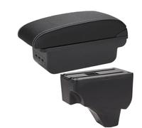 YUQUDGELKY Para Peugeot 208 Caja Reposabrazos Para Peugeot 2008 Reposabrazos Auto 2019-2024 Caja Almacenamiento Piezas Retrofit Detalles Interiores(B3 Negro blanco 3USB)