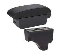 YUQUDGELKY Para Peugeot 208 Caja Reposabrazos Para Peugeot 2008 Reposabrazos Auto 2019-2024 Caja Almacenamiento Piezas Retrofit Detalles Interiores(B2 línea negra 3USB)