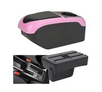 YUQUDGELKY Para Peugeot 307 Caja Reposabrazos Para Peugeot 307 CC Convertible Almacenamiento Reposabrazos Piezas Retrofit Interior(Black Pink)