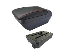 YUQUDGELKY Para Peugeot Para 307 Caja De Reposabrazos Para Peugeot Para 307 CC Cabrio Caja De Almacenamiento Interior Retrofit Accesorios De Coche(F línea roja Sin USB)