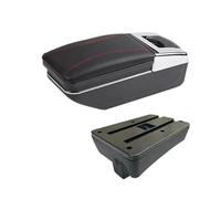 YUQUDGELKY Para Peugeot Para 307 Caja De Reposabrazos Para Peugeot Para 307 CC Cabrio Caja De Almacenamiento Interior Retrofit Accesorios De Coche(Una línea roja SIN USB)