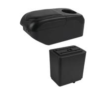 YUQUDGELKY Para Peugeot Para Partner Tepee Reposabrazos Coche Retrofit Caja Almacenamiento Accesorios Auto Detalles Interiores(Negro Negro)