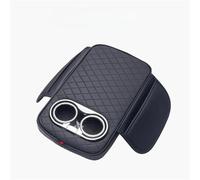 YUQUDGELKY Para Piel PU Para Consola Central Auto Para Cojín Apoyabrazos Con 2 Portavasos Para And Bolsillo Lateral Para Alzador Auto Para Cubre Brazo(NEGRO)