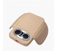 YUQUDGELKY Para Piel PU Para Consola Central Auto Para Cojín Apoyabrazos Con 2 Portavasos Para And Bolsillo Lateral Para Alzador Auto Para Cubre Brazo(Beige)