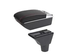 YUQUDGELKY Para R&enault Para Sandero Para Logan 2 Caja De Reposabrazos Caja De Reposabrazos Coche Caja De Almacenamiento Accesorios Coche Retrofit(C1 línea roja 7USB)