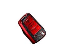 YUQUDGELKY Para SEAT Para Ateca Para Leon FR 2 Para Ibiza Funda De Llave Coche TPU Carcasa Cuero Accesorios(ROJO)