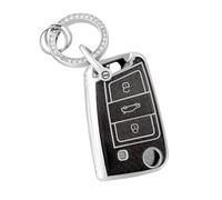 YUQUDGELKY Para Seat Para Ateca Para Leon Funda de TPU Blando para Llave de Coche Protectora Carcasa Llavero Accesorios(NEGRO,Model 1)