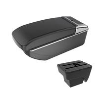 YUQUDGELKY Para SEAT Para Ibiza 2017-2023 Reposabrazos De Auto Caja De Almacenamiento Central Con Portavasos Piezas De Auto Doble Capa(Línea negra Sin USB)